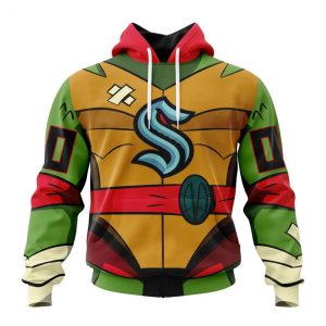Personalized NHL Seattle Kraken Special Teenage Mutant Ninja Turtles Design Hoodie