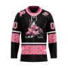 NHL Anaheim Ducks Specialized Hockey Jersey In Classic Style With Paisley! Pink Breast Cancer