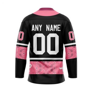 NHL Boston Bruins Specialized Hockey Jersey In Classic Style With Paisley! Pink Breast Cancer