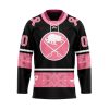 NHL Calgary Flames Specialized Hockey Jersey In Classic Style With Paisley! Pink Breast Cancer