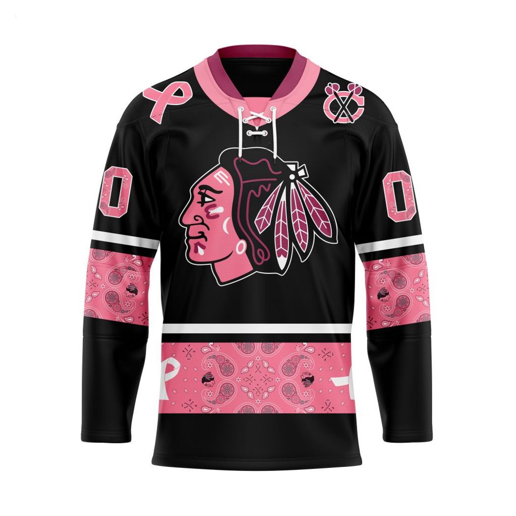 Chicago Blackhawks NHL Special Pink Breast Cancer Hockey Jersey