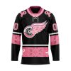 NHL Edmonton Oilers Specialized Hockey Jersey In Classic Style With Paisley! Pink Breast Cancer