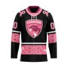 NHL Edmonton Oilers Specialized Hockey Jersey In Classic Style With Paisley! Pink Breast Cancer
