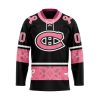 NHL Minnesota Wild Specialized Hockey Jersey In Classic Style With Paisley! Pink Breast Cancer