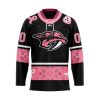 NHL New Jersey Devils Specialized Hockey Jersey In Classic Style With Paisley! Pink Breast Cancer