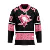 NHL San Jose Sharks Specialized Hockey Jersey In Classic Style With Paisley! Pink Breast Cancer