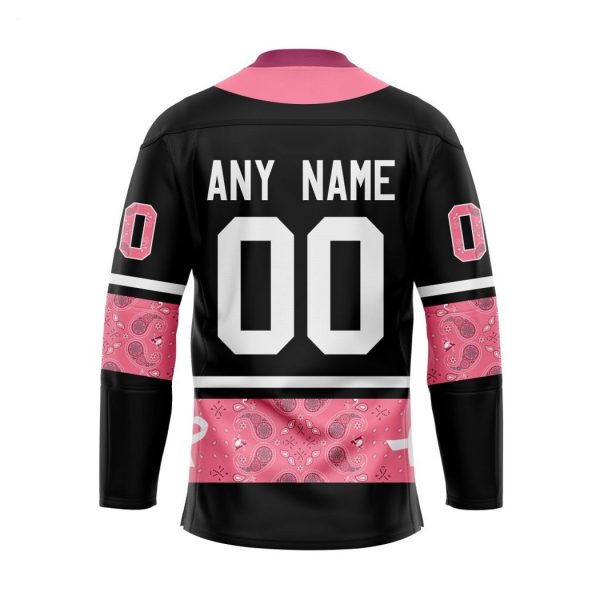 NHL Pittsburgh Penguins Specialized Hockey Jersey In Classic Style With Paisley! Pink Breast Cancer