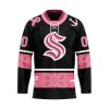 NHL San Jose Sharks Specialized Hockey Jersey In Classic Style With Paisley! Pink Breast Cancer