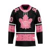 NHL Vancouver Canucks Specialized Hockey Jersey In Classic Style With Paisley! Pink Breast Cancer