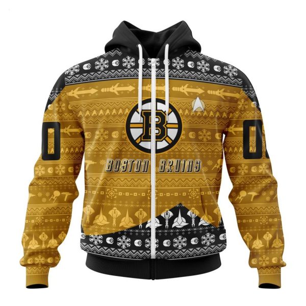 Personalized NHL Boston Bruins Special Star Trek Design Hoodie