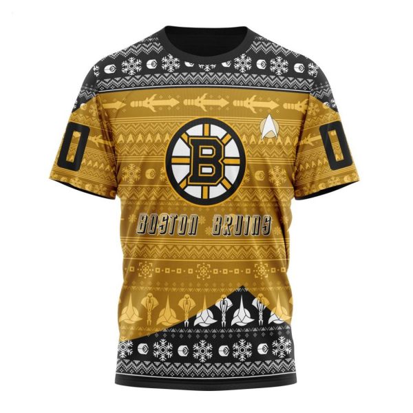 Personalized NHL Boston Bruins Special Star Trek Design Hoodie