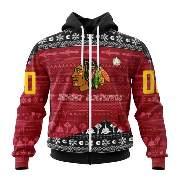 Personalized NHL Chicago Blackhawks Special Star Trek Design Hoodie