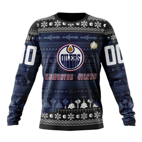 Personalized NHL Edmonton Oilers Special Star Trek Design Hoodie