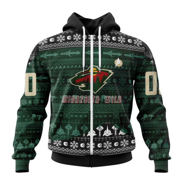 Personalized NHL Minnesota Wild Special Star Trek Design Hoodie