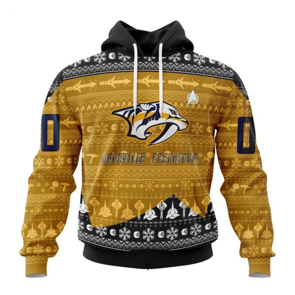 Personalized NHL Nashville Predators Reverse Retro 3D Hoodie For