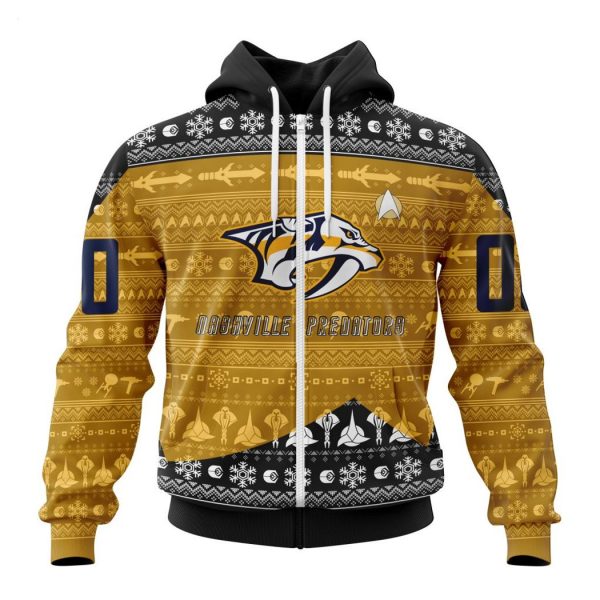 Personalized NHL Nashville Predators Special Star Trek Design Hoodie