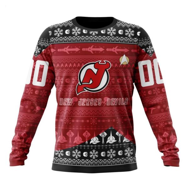 Custom New Jersey Devils Unisex With Retro Concepts Sweatshirt NHL