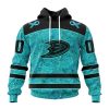 Personalized NHL Arizona Coyotes Special Design Fight Ovarian Cancer Hoodie