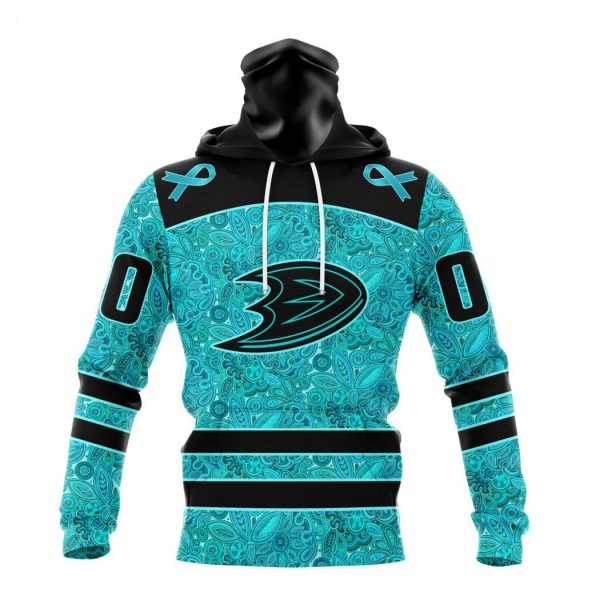 Personalized NHL Anaheim Ducks Special Design Fight Ovarian Cancer Hoodie