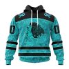 Personalized NHL Carolina Hurricanes Special Design Fight Ovarian Cancer Hoodie