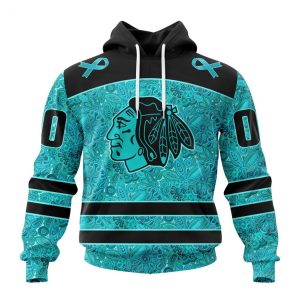 Custom Chicago BlackHawks Fights Cancer Sweatshirt NHL Hoodie 3D
