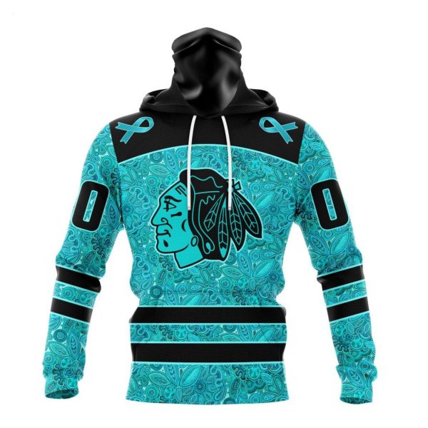 Personalized NHL Chicago Blackhawks Special Design Fight Ovarian Cancer Hoodie