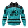 Personalized NHL Chicago Blackhawks Special Design Fight Ovarian Cancer Hoodie