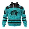 Personalized NHL Colorado Avalanche Special Design Fight Ovarian Cancer Hoodie