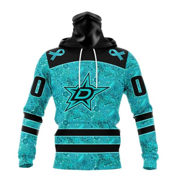 Personalized NHL Dallas Stars Special Design Fight Ovarian Cancer Hoodie