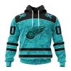 Personalized NHL Edmonton Oilers Special Design Fight Ovarian Cancer Hoodie