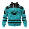 Personalized NHL Los Angeles Kings Special Design Fight Ovarian Cancer Hoodie