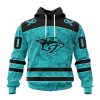 Personalized NHL New Jersey Devils Special Design Fight Ovarian Cancer Hoodie