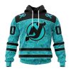 Personalized NHL Nashville Predators Special Design Fight Ovarian Cancer Hoodie