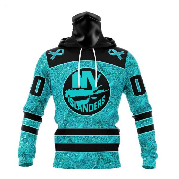 Personalized NHL New York Islanders Special Design Fight Ovarian Cancer Hoodie