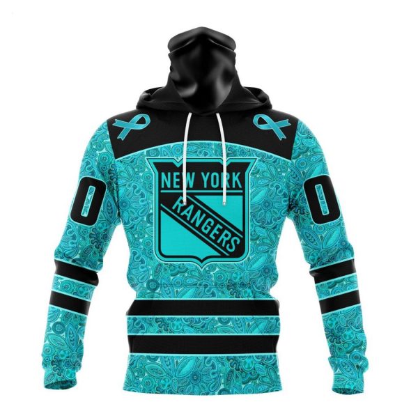 Personalized NHL New York Rangers Special Design Fight Ovarian Cancer Hoodie