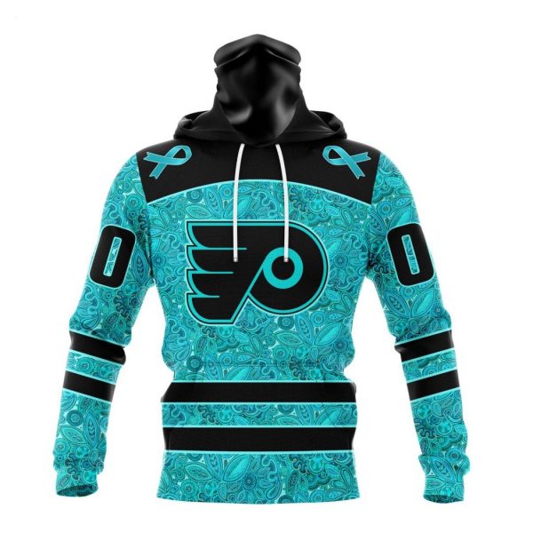 Personalized NHL Philadelphia Flyers Special Design Fight Ovarian Cancer Hoodie