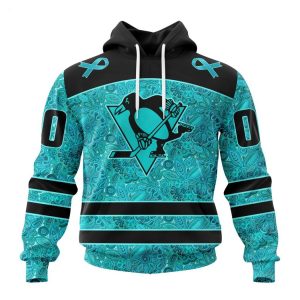 Personalized NHL Pittsburgh Penguins Special Design Fight Ovarian Cancer Hoodie