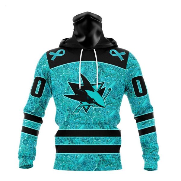 Personalized NHL San Jose Sharks Special Design Fight Ovarian Cancer Hoodie