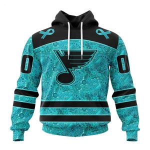 Personalized NHL St. Louis Blues Special Design Fight Ovarian Cancer Hoodie