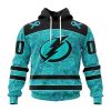 Personalized NHL Toronto Maple Leafs Special Design Fight Ovarian Cancer Hoodie