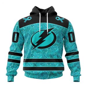 Personalized NHL Tampa Bay Lightning Special Design Fight Ovarian Cancer Hoodie