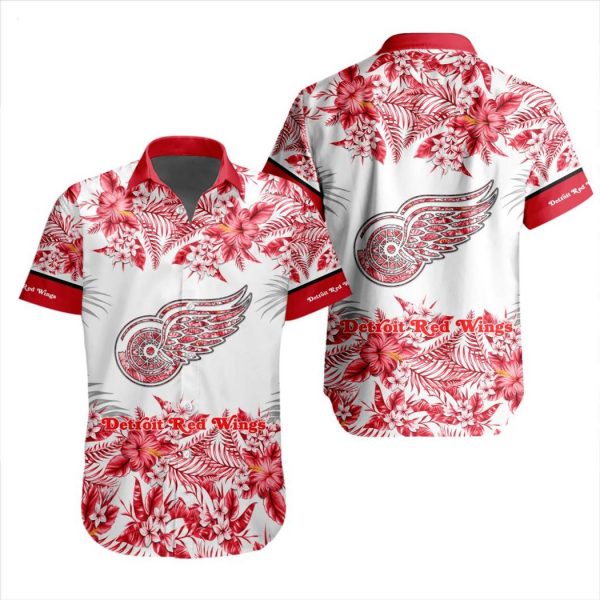 NHL Detroit Red Wings Special Hawaiian Shirt With Design Button