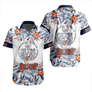 NHL Edmonton Oilers Special Hawaiian Shirt With Design Button