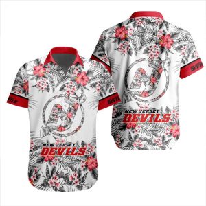 NHL New Jersey Devils Special Hawaiian Shirt With Design Button