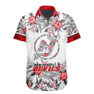 NHL New Jersey Devils Special Hawaiian Shirt With Design Button