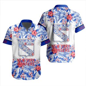 NHL New York Rangers Special Hawaiian Shirt With Design Button