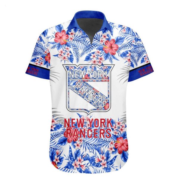 NHL New York Rangers Special Hawaiian Shirt With Design Button