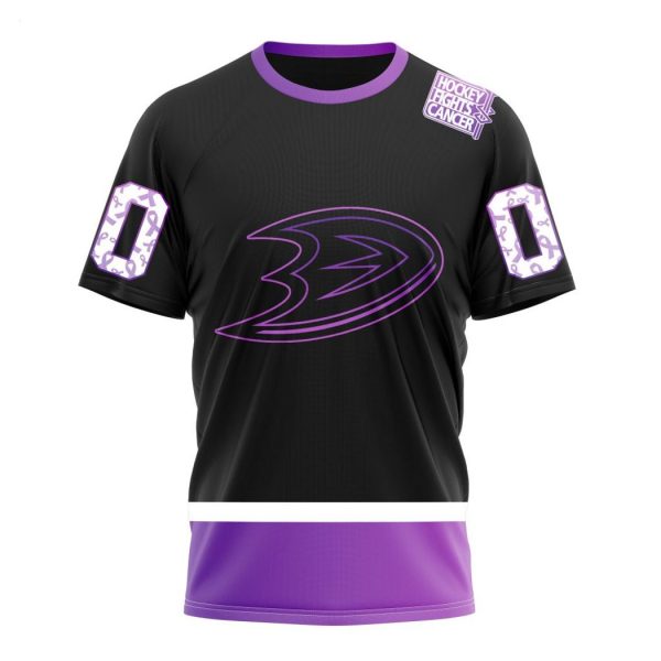 Personalized NHL Anaheim Ducks Special Black Hockey Fights Cancer Kits T-Shirt