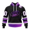 Personalized NHL Chicago Blackhawks Special Black Hockey Fights Cancer Kits T-Shirt