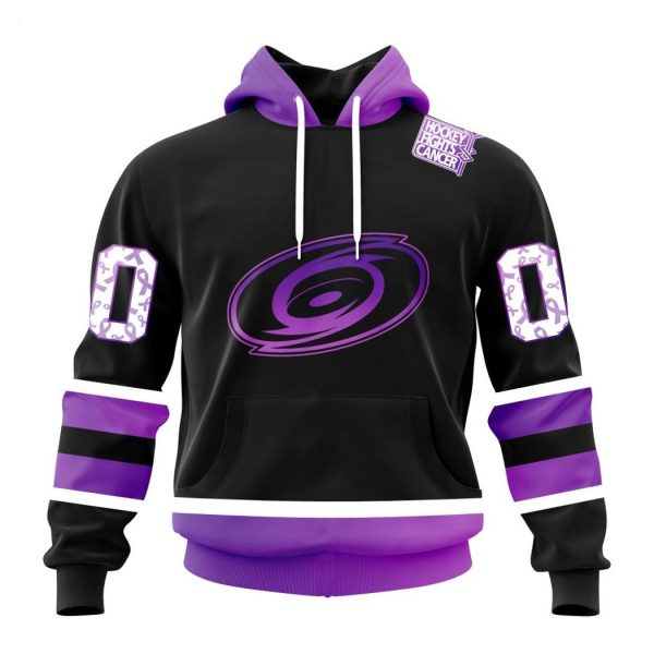 Personalized NHL Carolina Hurricanes Special Black Hockey Fights Cancer Kits T-Shirt